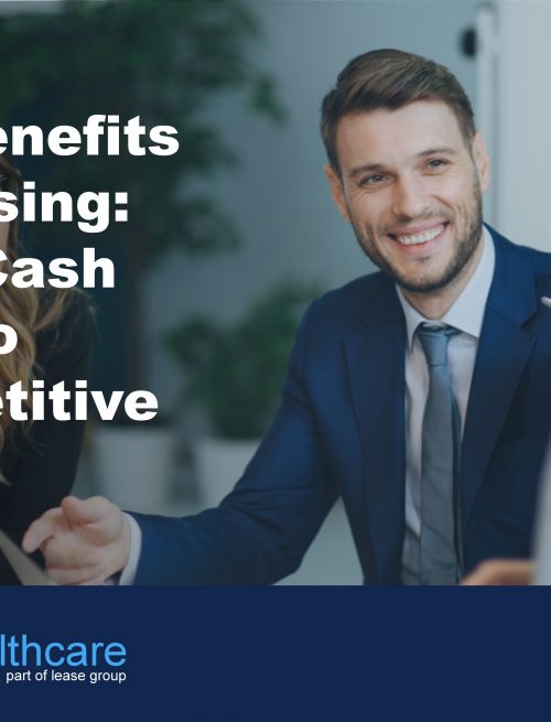 three people talking to illustrate discussing the benefits of leasing