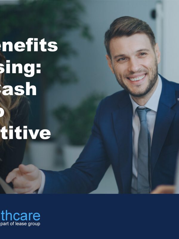 three people talking to illustrate discussing the benefits of leasing